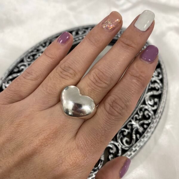 anillo macizo corazon